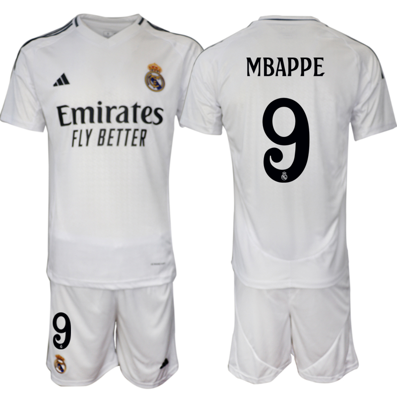 Men 2024-2025 Club Real Madrid home White #9 Soccer Jersey->customized soccer jersey->Custom Jersey